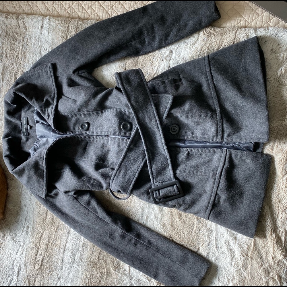 Grey trench coat!
